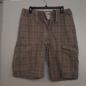Men's Urban Pipeline Plaid Cargo Shorts 32